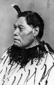 Maorimiehen muotokuva ennen vuotta 1880